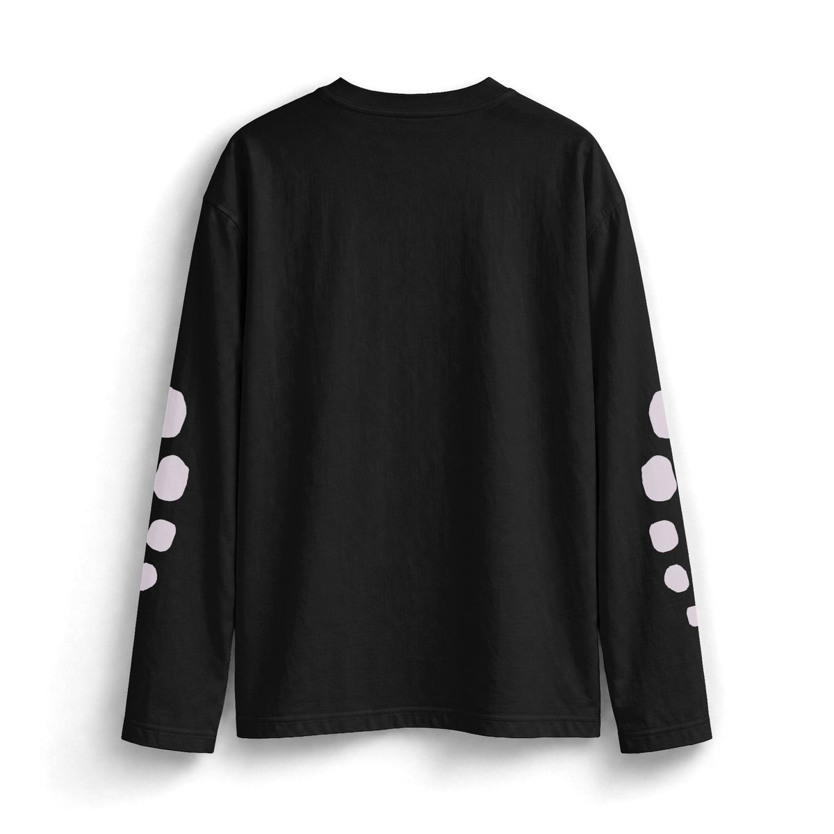 Black Long Sleeve T-Shirt with Bubble Sleeve Graphic — 'ATROFIT' Chest Logo