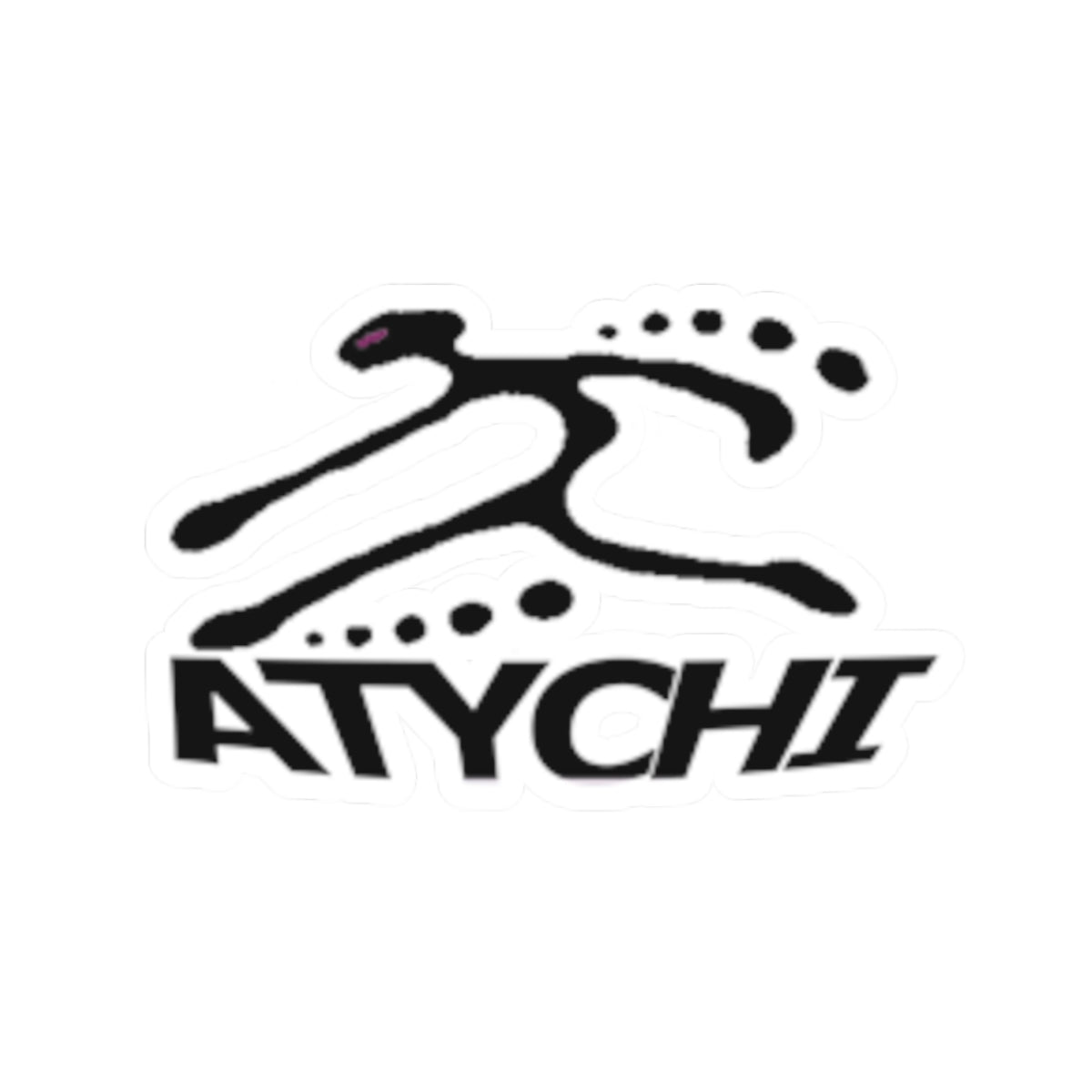 Atychí Runner Logo Kiss-Cut Sticker — Athletic Running Decal for Laptops, Water Bottles & Gear