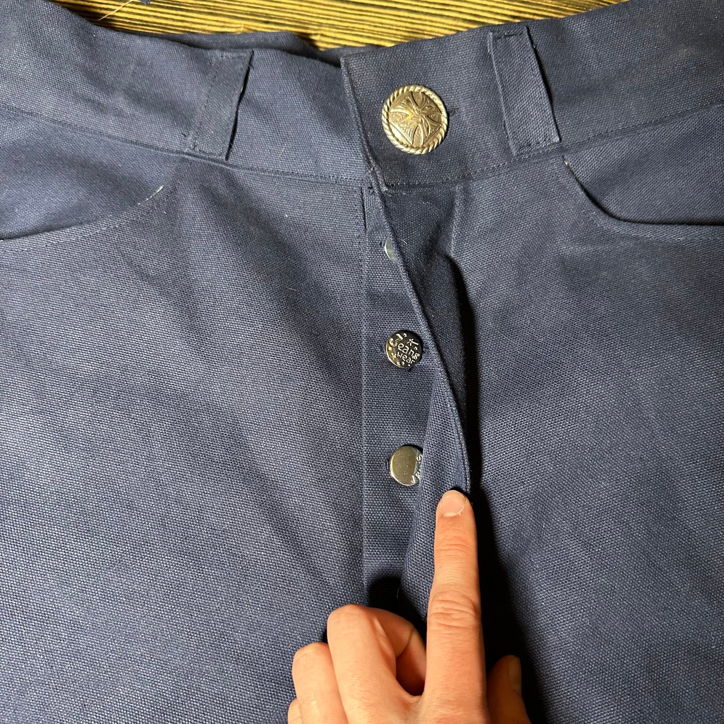 Blue canvas pants (commission)