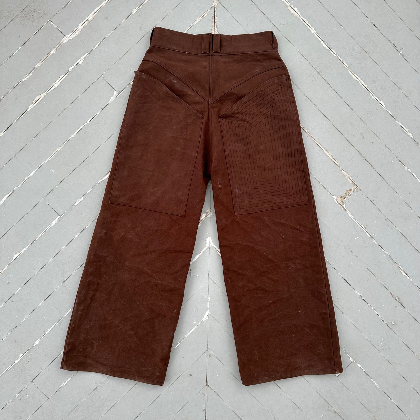 Brown Waxed Pants