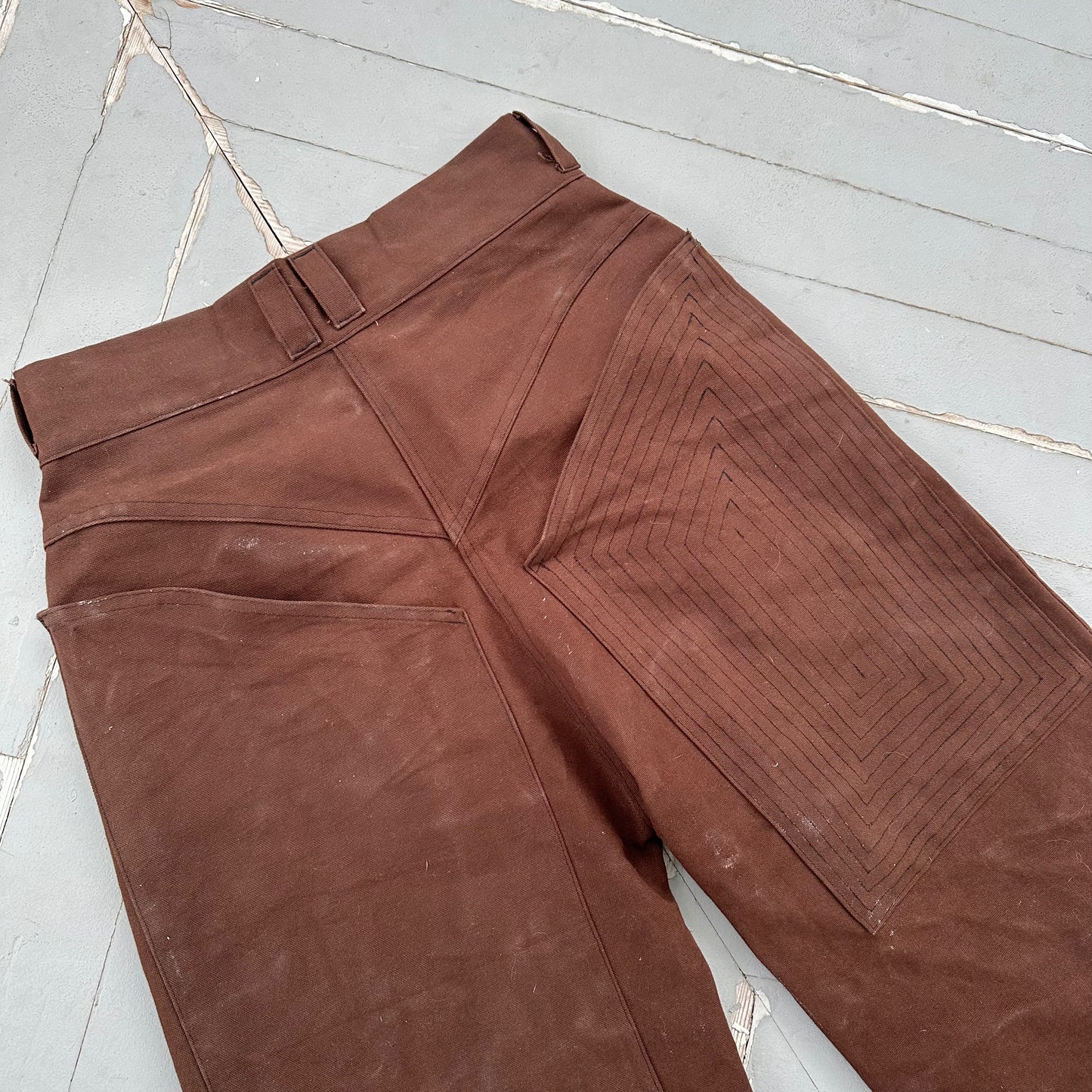 Brown Waxed Pants